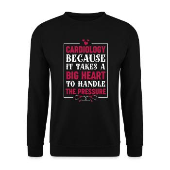 Funny Cardiology Nurse Saying - Unisex Sweatshirt - black - Front - Alina (178cm) & Michal (187cm)