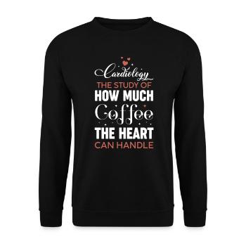 Cardiology Nurse Coffee Lover Saying - Unisex Sweatshirt - black - Front - Alina (178cm) & Michal (187cm)