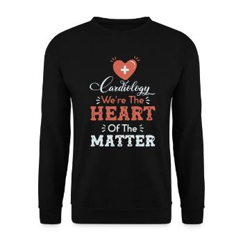 Cardiology Nurse Heart Of The Matter - Unisex Sweatshirt - black - Front - Alina (178cm) & Michal (187cm)