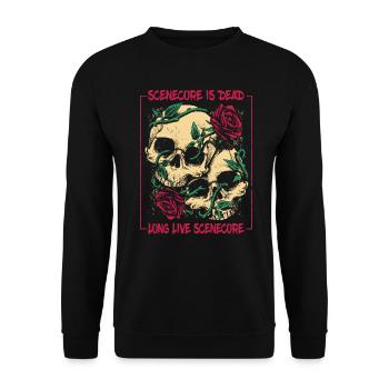 Scenecore est mort Longue vie à Scenecore - Sweat-shirt Unisexe - noir - Devant - Alina (178cm) & Michal (187cm)