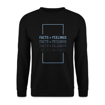 Facts Don't Care About Feelings - Unisex Sweatshirt - black - Front - Alina (178cm) & Michal (187cm)