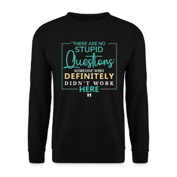 Sarcastic Coworker Ironic Saying - Unisex Sweatshirt - black - Front - Alina (178cm) & Michal (187cm)