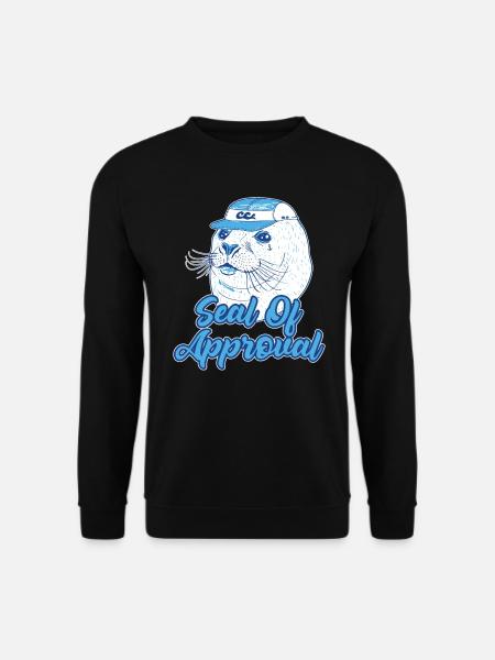 Drôle de sceau d’approbation - Sweat-shirt Unisexe - noir