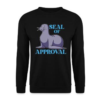 Seal Of Approval - Unisex Sweatshirt - black - Front - Alina (178cm) & Michal (187cm)