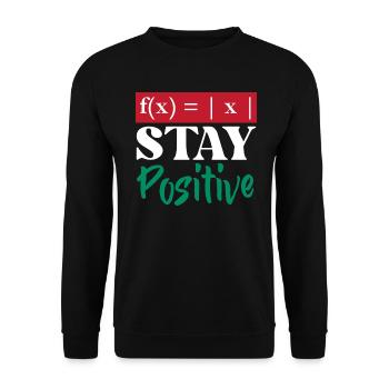 Math Nerd Stay Positive Equation Geek - Sweat-shirt Unisexe - noir - Devant - Alina (178cm) & Michal (187cm)