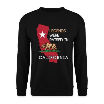 Les légendes ont grandi en Californie - Sweat-shirt Unisexe - noir - Devant - Alina (178cm) & Michal (187cm)