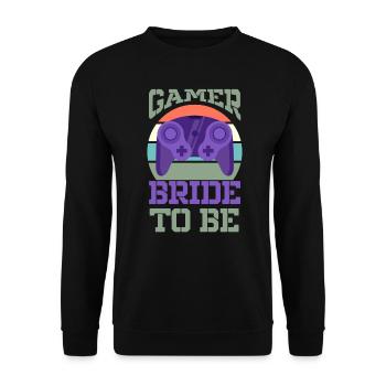 Gamer wird Braut Gaming Paar Hochzeit - Unisex Pullover - Schwarz - Vorne - Alina (178cm) & Michal (187cm)