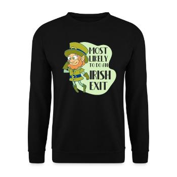 Le plus susceptible de faire une sortie irlandaise de l’Irlande Pride - Sweat-shirt Unisexe - noir - Devant - Alina (178cm) & Michal (187cm)