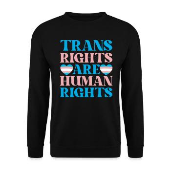 Non-Binary Genderfluid On A Spectrum Queer Pride - Unisex Sweatshirt - black - Front - Alina (178cm) & Michal (187cm)