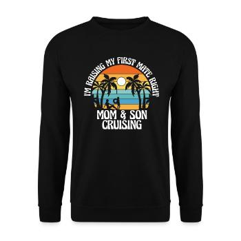 Mom And Son Cruise Vacation Summer Single Mom - Unisex Sweatshirt - black - Front - Alina (178cm) & Michal (187cm)