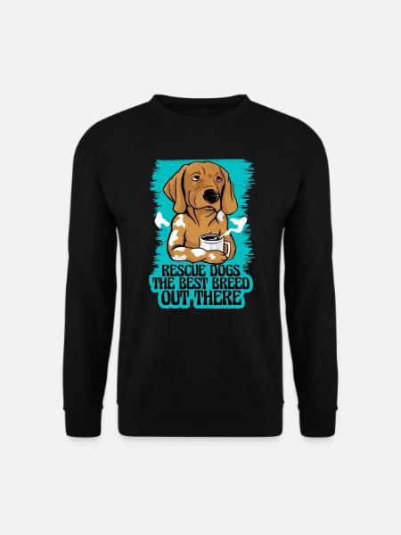 Adoption von Rettungshunden im Tierheim - Unisex Pullover - Schwarz