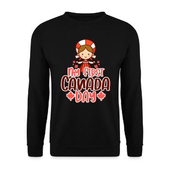 Ma première fête du Canada - Sweat-shirt Unisexe - noir - Devant - Alina (178cm) & Michal (187cm)