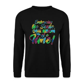 Funny Scenecore Emo Goth Phase - Unisex Sweatshirt - black - Front - Alina (178cm) & Michal (187cm)