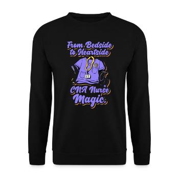 CNA Nurse Magic Certified Nurse Assistant - Unisex Sweatshirt - black - Front - Alina (178cm) & Michal (187cm)