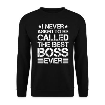 Best Employer Ever Called Best Chef - Unisex Sweatshirt - black - Front - Alina (178cm) & Michal (187cm)
