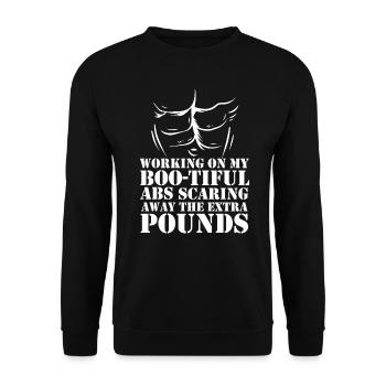 Travailler sur mes abdominaux Boo-tiful Fitness Halloween - Sweat-shirt Unisexe - noir - Devant - Alina (178cm) & Michal (187cm)