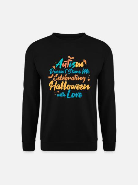 Autismus macht mir keine Angst Halloween-Party-Schmetterling - Unisex Pullover - Schwarz