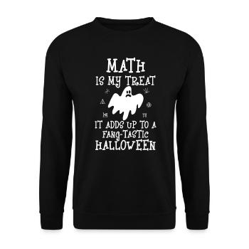 Mathe-Halloween-Lehrer Lustiges Zitat - Unisex Pullover - Schwarz - Vorne - Alina (178cm) & Michal (187cm)