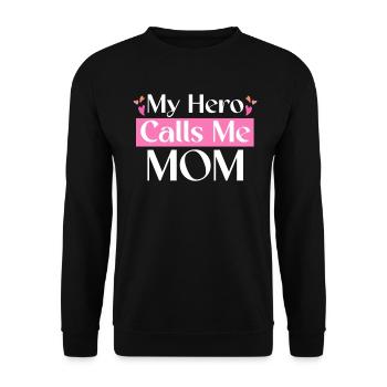 Mom Hero Squad Mom Life Superhero - Unisex Sweatshirt - black - Front - Alina (178cm) & Michal (187cm)