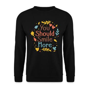 Vous devriez sourire plus psychiatre psychologue - Sweat-shirt Unisexe - noir - Devant - Alina (178cm) & Michal (187cm)