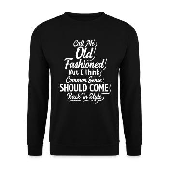 Traitez-moi de bâillon politique conservateur à l’ancienne - Sweat-shirt Unisexe - noir - Devant - Alina (178cm) & Michal (187cm)