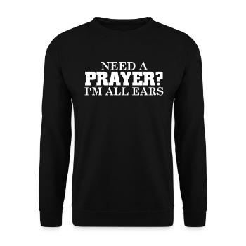 Comment pourrais-je prier pour vous foi verset religieux - Sweat-shirt Unisexe - noir - Devant - Alina (178cm) & Michal (187cm)
