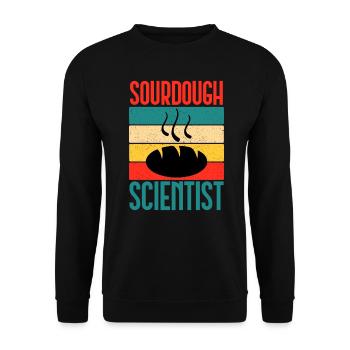 Drôle De Scientifique Au Levain Boulanger Femme - Sweat-shirt Unisexe - noir - Devant - Alina (178cm) & Michal (187cm)