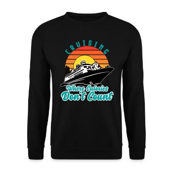 Vacances d’été en bateau de croisière Calories en famille - Sweat-shirt Unisexe - noir - Devant - Alina (178cm) & Michal (187cm)