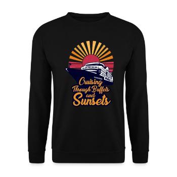 Cruisin Mom And Son Ship Vacation Cruise - Unisex Sweatshirt - black - Front - Alina (178cm) & Michal (187cm)