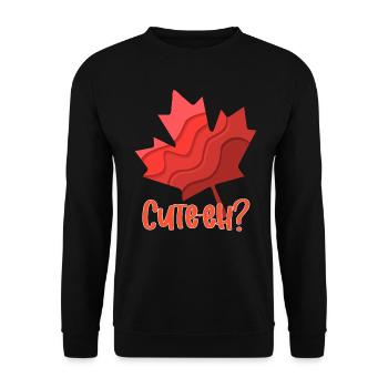 Canada Bébé Feuille d’érable Mignon-Eh - Sweat-shirt Unisexe - noir - Devant - Alina (178cm) & Michal (187cm)
