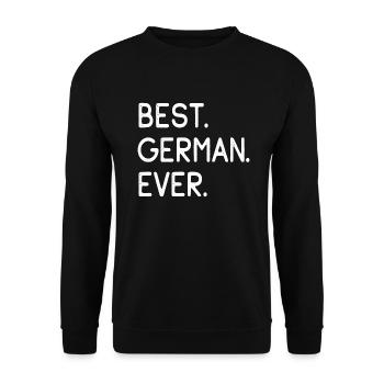 Best German Ever Bester Deutscher Staatsbürger - Unisex Pullover - Schwarz - Vorne - Alina (178cm) & Michal (187cm)