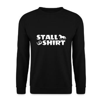 Pferdebesitzer Pferdestall Reitstall Stall Shirt - Unisex Pullover - Schwarz - Vorne - Alina (178cm) & Michal (187cm)