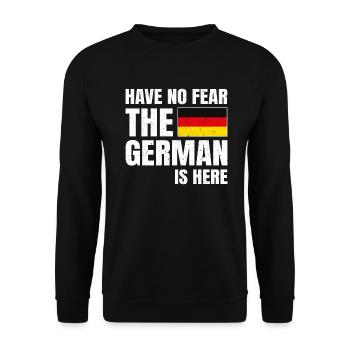 N’ayez crainte L’allemand est là Deutscher - Sweat-shirt Unisexe - noir - Devant - Alina (178cm) & Michal (187cm)