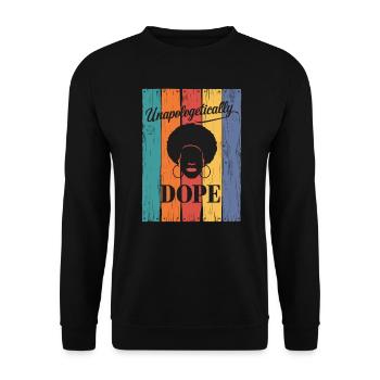 Unapologetically Statement Retro Themed - Unisex Sweatshirt - black - Front - Alina (178cm) & Michal (187cm)