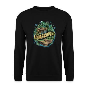 Aquascaping Enthusiast Colorful Nature Rocks Art - Unisex Sweatshirt - black - Front - Alina (178cm) & Michal (187cm)