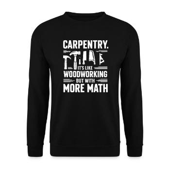 menuiserie menuiserie humour math lover - Sweat-shirt Unisexe - noir - Devant - Alina (178cm) & Michal (187cm)