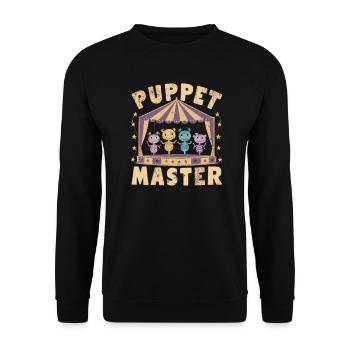 Rétro marionnettiste maître cirque sur le thème - Sweat-shirt Unisexe - noir - Devant - Alina (178cm) & Michal (187cm)