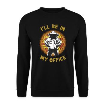 Funny Beekeeper I'll Be In My Office - Unisex Sweatshirt - black - Front - Alina (178cm) & Michal (187cm)