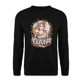Gaïa Déesse de la Terre Nature Inspiré Œuvres d’art grecques - Sweat-shirt Unisexe - noir - Devant - Alina (178cm) & Michal (187cm)