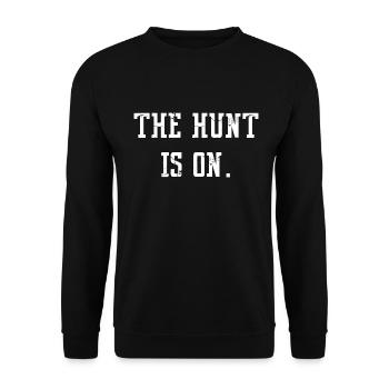 The Hunt is on. - Unisex Sweatshirt - black - Front - Alina (178cm) & Michal (187cm)