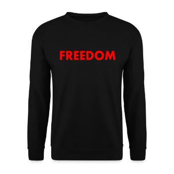 FREEDOM - Unisex Sweatshirt - black - Front - Alina (178cm) & Michal (187cm)