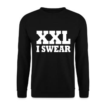 XXL - Sweat-shirt Unisexe - noir - Devant - Alina (178cm) & Michal (187cm)