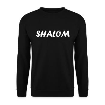 Shalom - Unisex Sweatshirt - black - Front - Alina (178cm) & Michal (187cm)