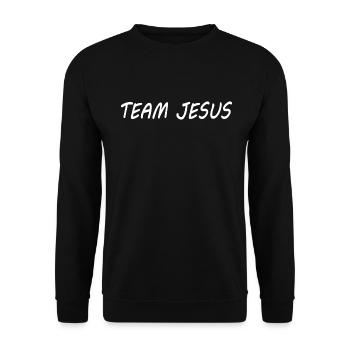 Team jesus - Unisex Sweatshirt - black - Front - Alina (178cm) & Michal (187cm)