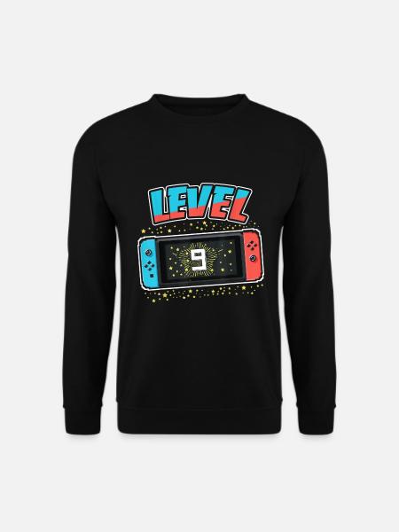 9. Geburtstag Happy Birthday Zocken Gamer Level 9 - Unisex Pullover - Schwarz