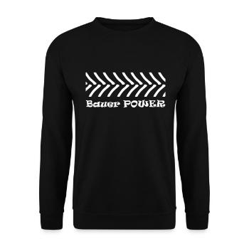 Bauer Power Traktor Bauerndemo Bauernproteste Bier - Unisex Pullover - Schwarz - Vorne - Alina (178cm) & Michal (187cm)