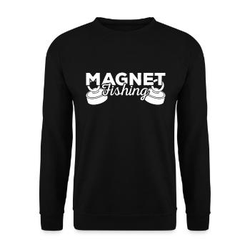 Magnetfischen - Unisex Pullover - Schwarz - Vorne - Alina (178cm) & Michal (187cm)