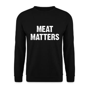 Questions de viande - Sweat-shirt Unisexe - noir - Devant - Alina (178cm) & Michal (187cm)