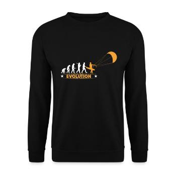 Kitesurfen - Evolution - Unisex Pullover - Schwarz - Vorne - Alina (178cm) & Michal (187cm)