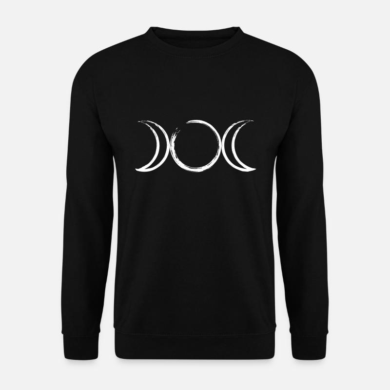 Tripple Moon Goddess symbol dreifaltige Göttin - Unisex Pullover - Schwarz